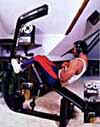 Michael Warren works out on The Lean Machine.