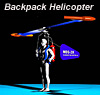 Tip-Jet powered backpack helicopter modeled in Rhino.